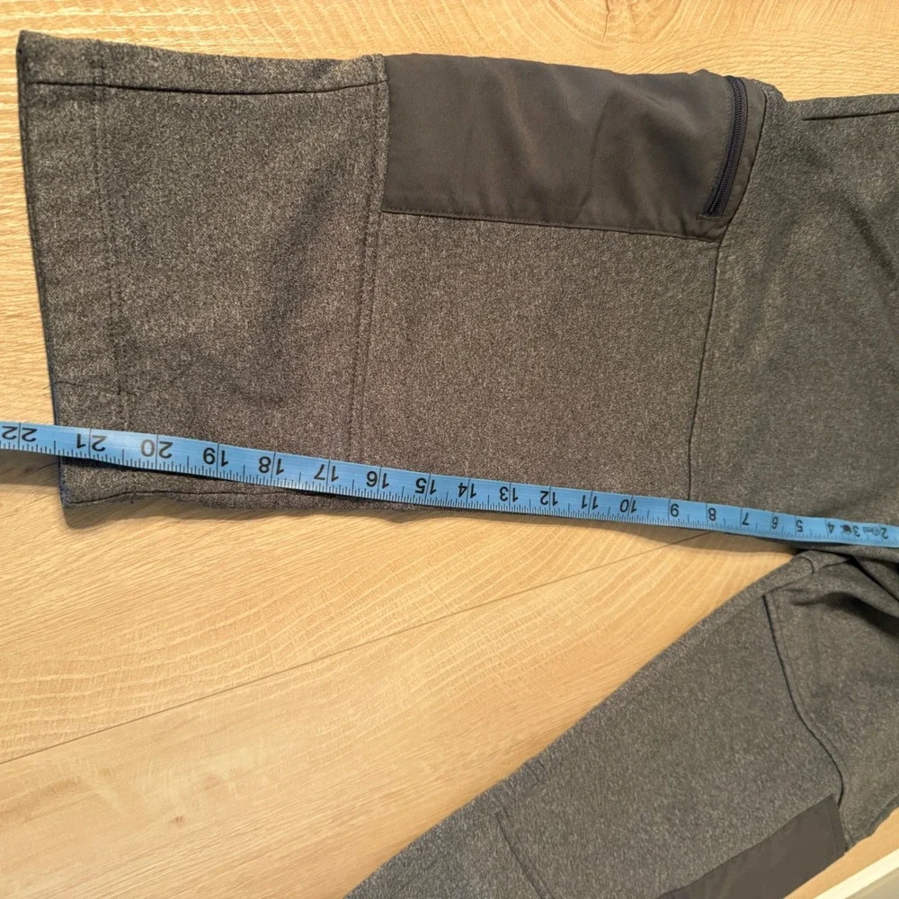 Lands‎ End Boys XL 14H-16H Gray Heathered Fleece Cropped Jogger Utility Zipper